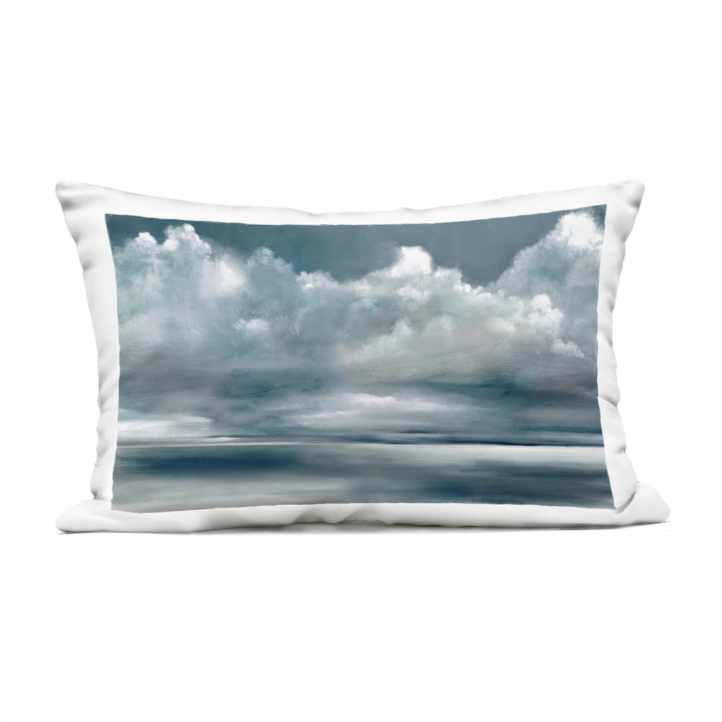 Stupell Full Grey Storm Clouds Printed Outdoor Throw Pillow Design by Ruane Manning