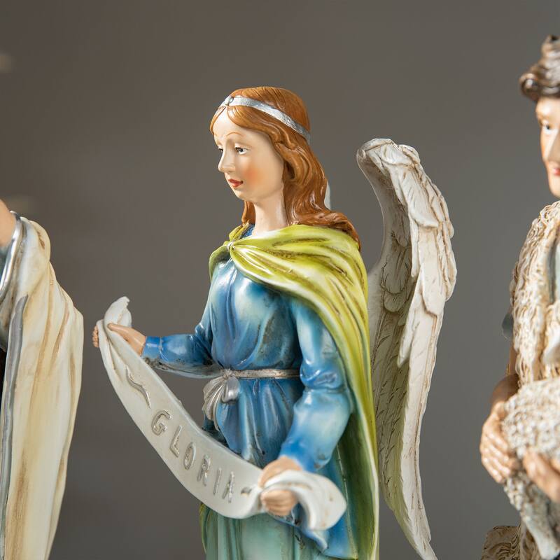 Glitzhome 12 Piece Resin Nativity Figurine Set