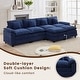 preview thumbnail 61 of 109, Modular Cloud Chenille Sectional Sofa with Ottomans, Deep Seat Convertible L-Shaped or U-Shaped Couch