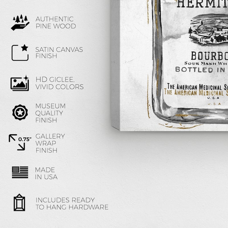 Wynwood Studio 'Bourbon Whiskey Night' Drinks Wall Art Canvas Print