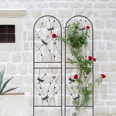 86.7'' x 19.7'' 2-Pack Rustproof Metal Garden Trellis for Backyard