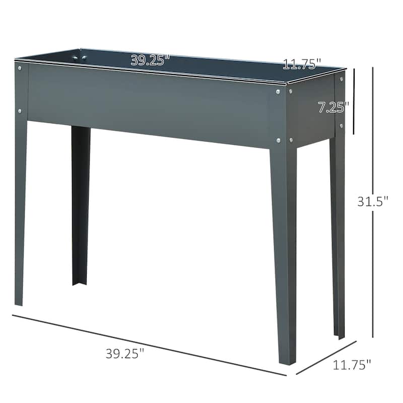 Outsunny Metal Raised Garden Bed