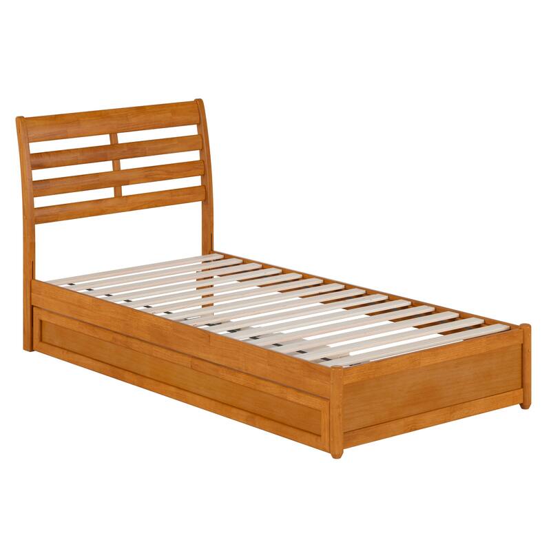 Emelie Platform Bed with Panel Footboard and Twin XL Trundle