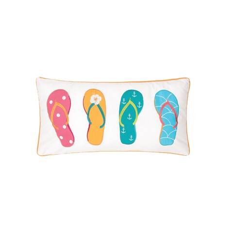 4 Flip Flops 12 x 24 Pillow