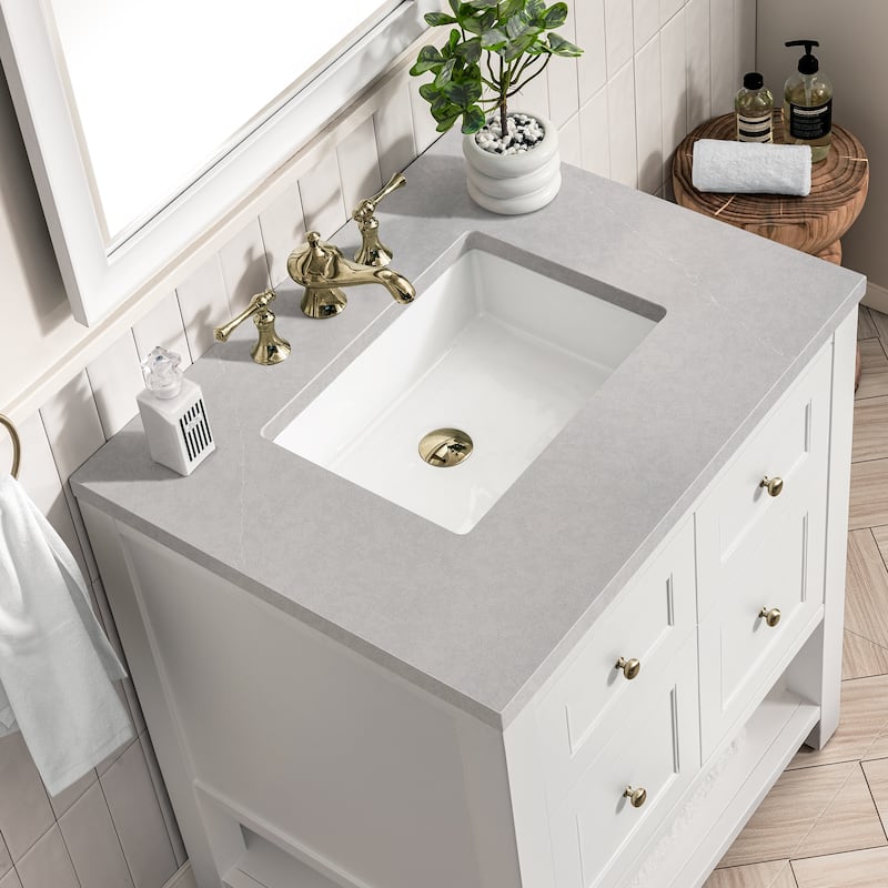 James Martin Vanities Breckenridge 30" Single Vanity, Bright White
