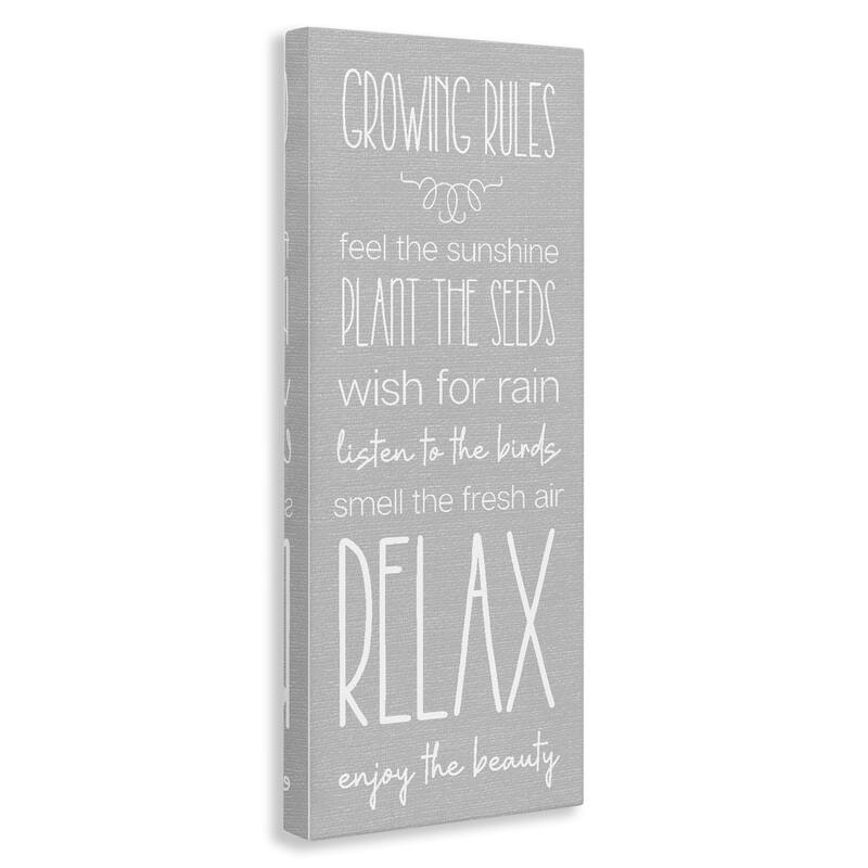 Stupell Rustic Gardening Rules Canvas Wall Art Design By Lil' Rue