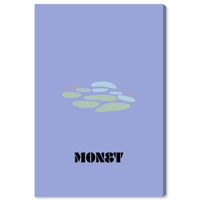 Wynwood Studio Typography and Quotes A Claude Monet Symmetry Purple and Lavender Modern & Contemporary Wall Art Canvas Print