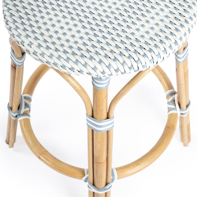 Tobias 24" Rattan Round Counter Stool