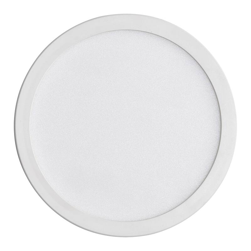 White Round Flat 3000K 4000K 5000K Integrated LED Flush Mount Ceiling Light Disk Light for Hallway Living Room - 12 in. - Matte White