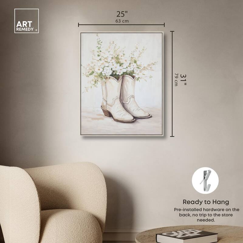 Prairie Bloom Boots Canvas by Art Remedy