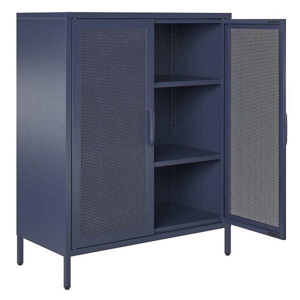The Novogratz Channing 2 Door Metal Accent Cabinet - Bed Bath