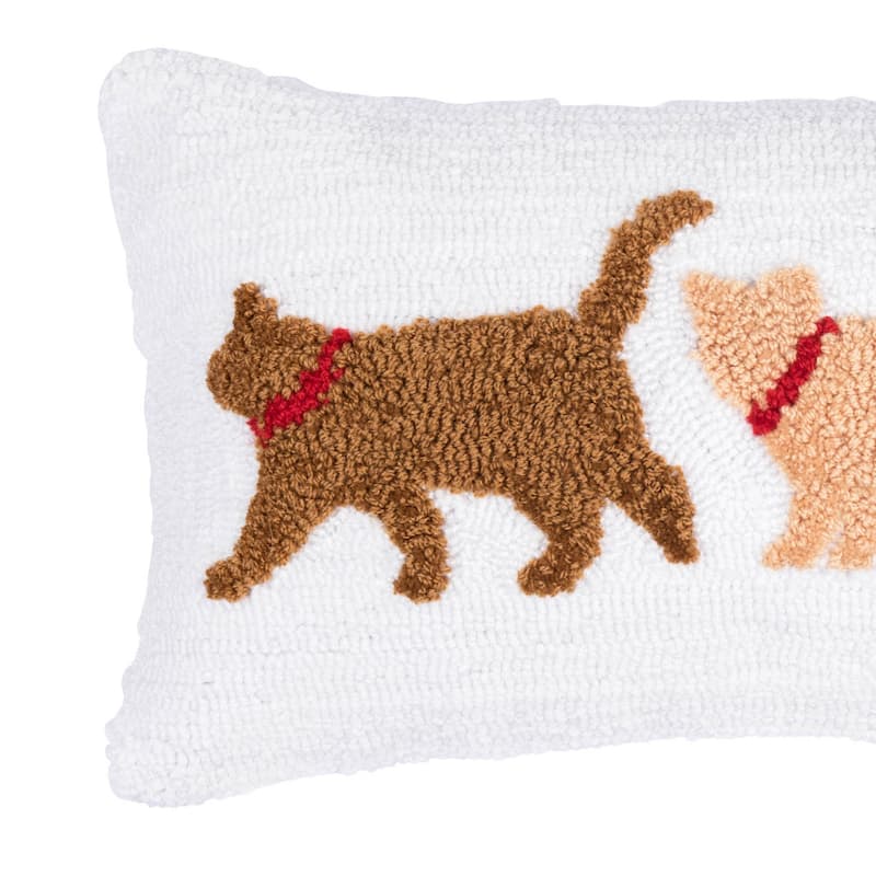 Cat Trio Hooked Pillow