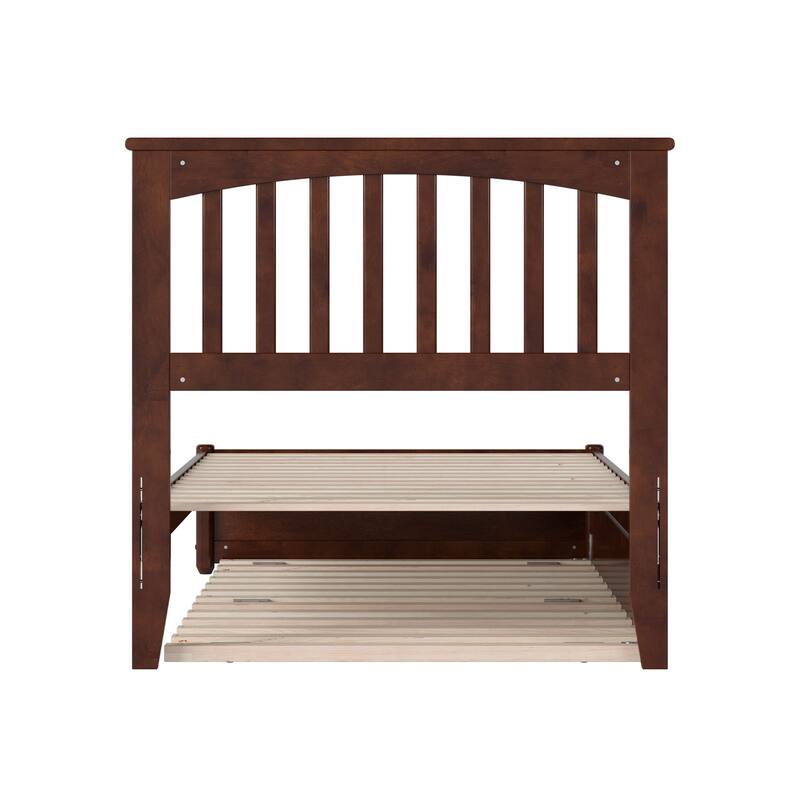 Everett Platform Bed with Panel Footboard and Twin Trundle