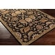 preview thumbnail 6 of 7, Hand-Tufted Alton Floral Wool Black Runner - 2' 3" x 8'