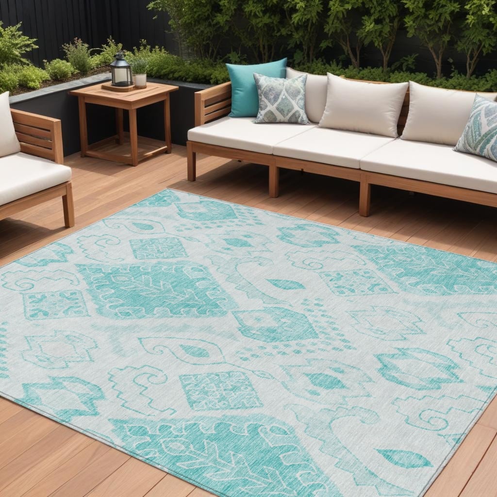 HomeRoots Moroccan Transitional Rectangle Outdoor Rug