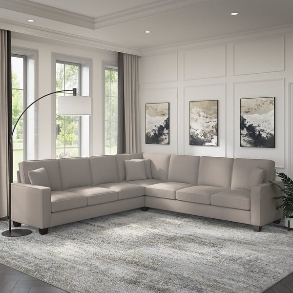 slide 2 of 37, Stockton 110W L Shaped Sectional Couch by Bush Furniture