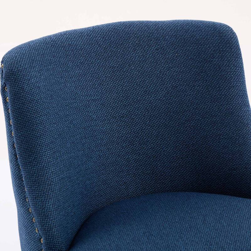 GDF Studio - Meryn Upholstered 26-Inch Counter Height Swivel Bar Stools with Curved Back (Set of 2)