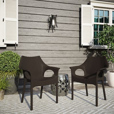 Cambridge Plastic Resin Outdoor Chairs (Set of 2)