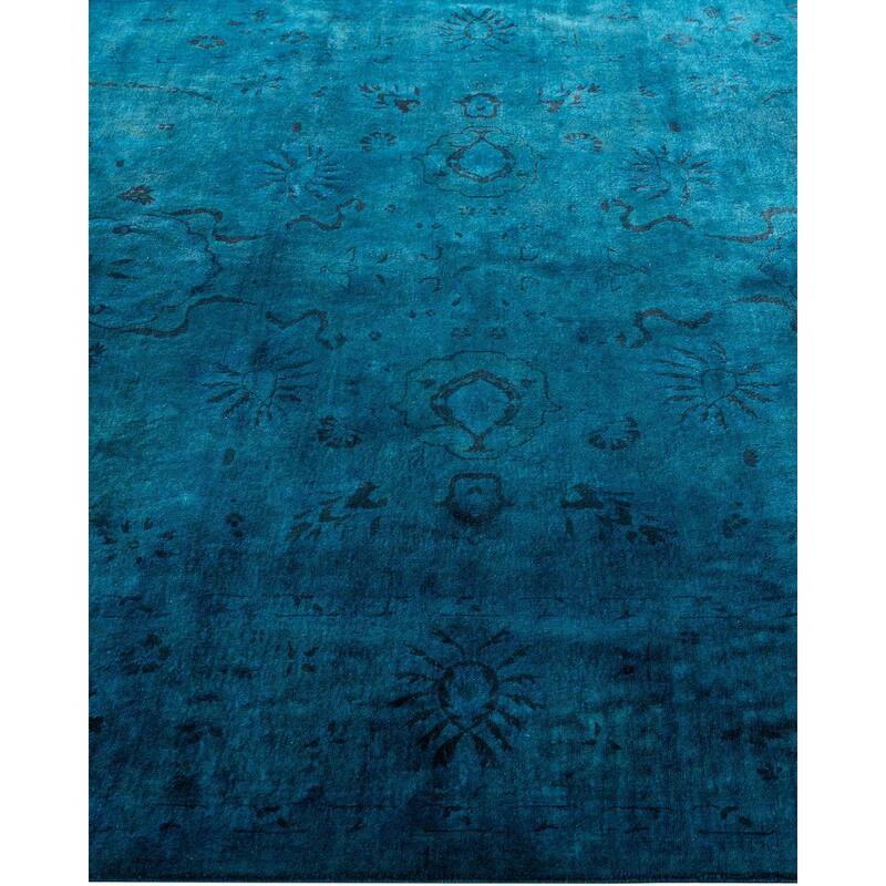 Fine Vibrance One-of-a-Kind Hand-Knotted Area Rug - Blue, 5' 10" x 8' 8" - 5' 10" x 8' 8"