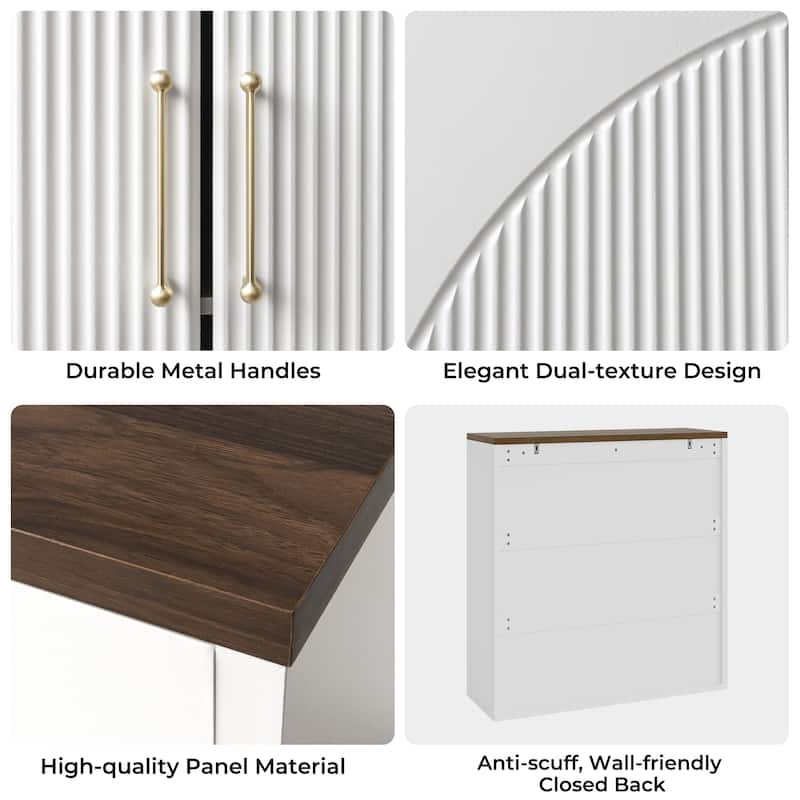 24 Pair Shoe Storage Cabinet with Adjustable Shelves, Hidden Shoe Organizer for Entryway, Foyer, Hallway