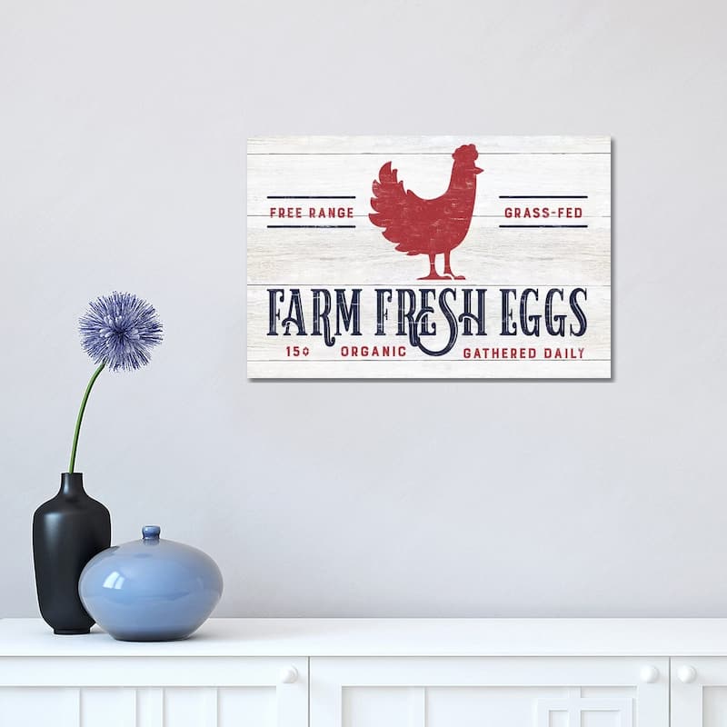 iCanvas "Farm Fresh Eggs" by CAD Designs Canvas Print - 12x18x1.5