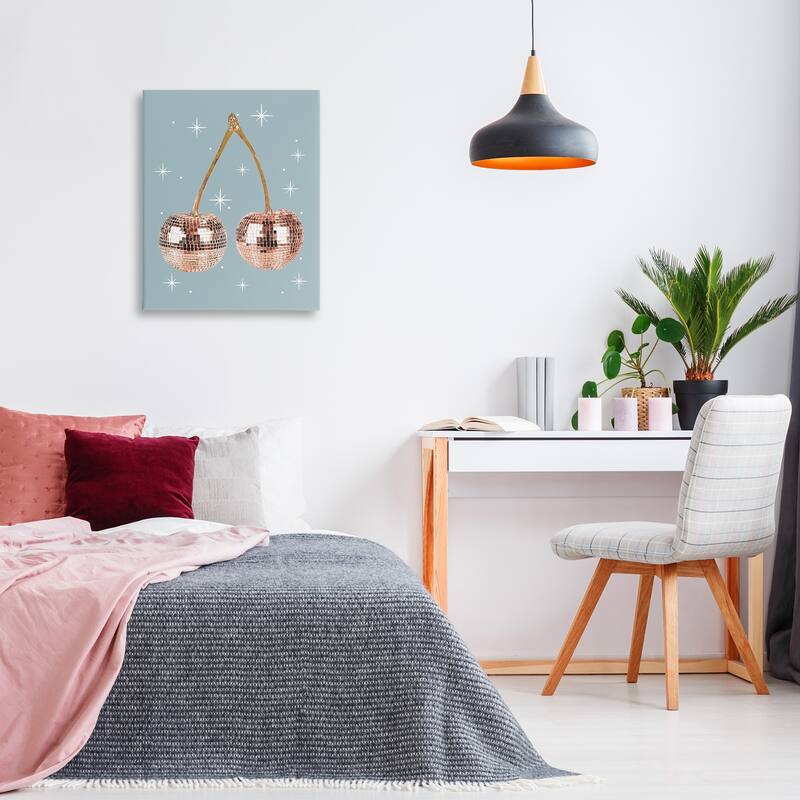 Stupell Luminous Glam Cherries Canvas Wall Art Design By Lil' Rue