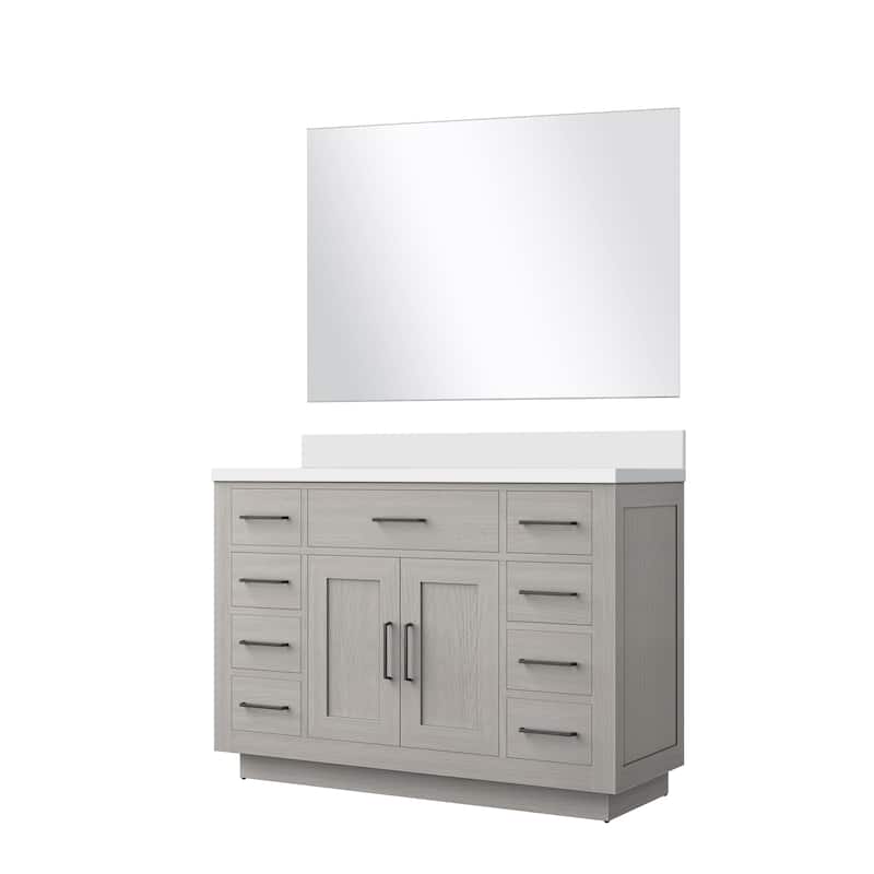 Abbey Bath Vanity with Quartz Top, Sink and Mirror