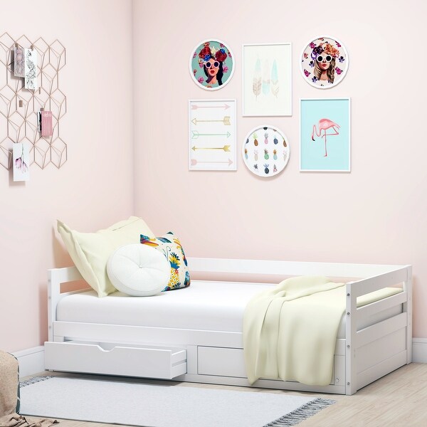 Taylor & Olive Acropolis Twin to King Day Bed with Storage Drawers