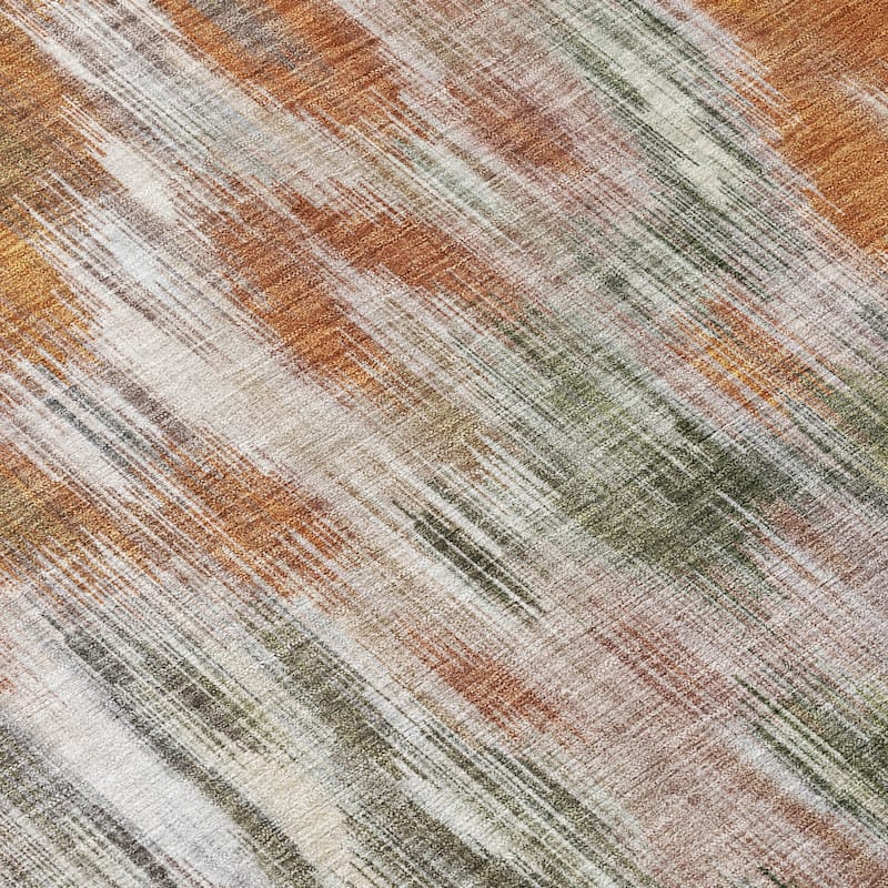 Machine Washable Indoor/Outdoor Modern Watercolor Chantille Rug