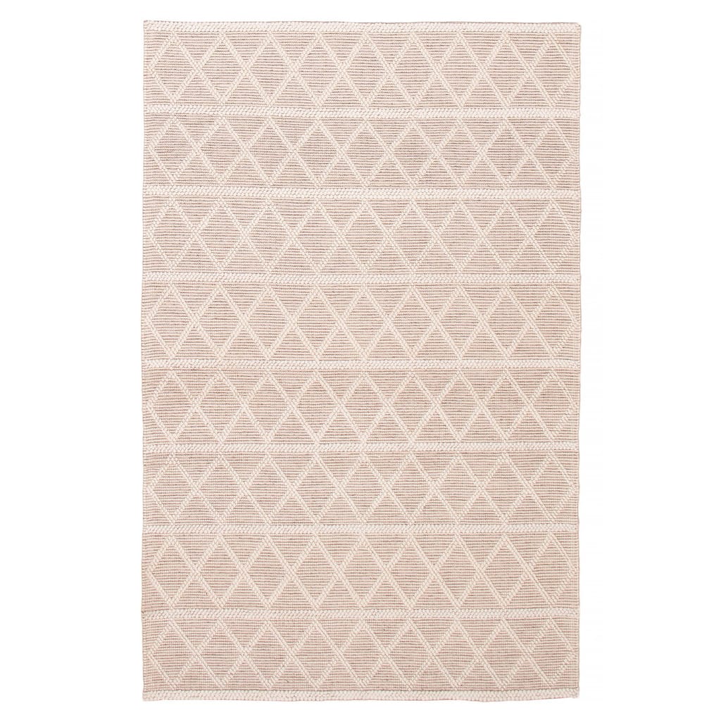 ECARPETGALLERY Braid weave Sienna Cream Wool Rug - 6'0 x 9'0