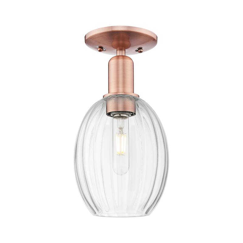 Innovations Lighting Downtown Urban - Preston - 1 Light 6" Bulb Shade Semi-Flush Mount Light