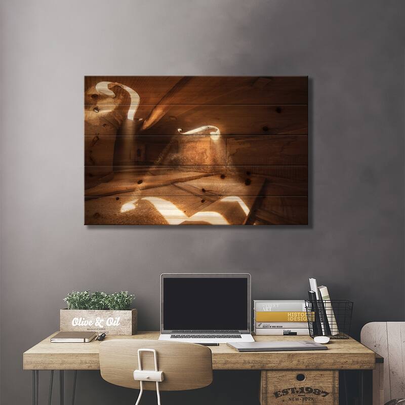 Inside Violin IV Print On Wood by Adrian Borda - Multi-Color