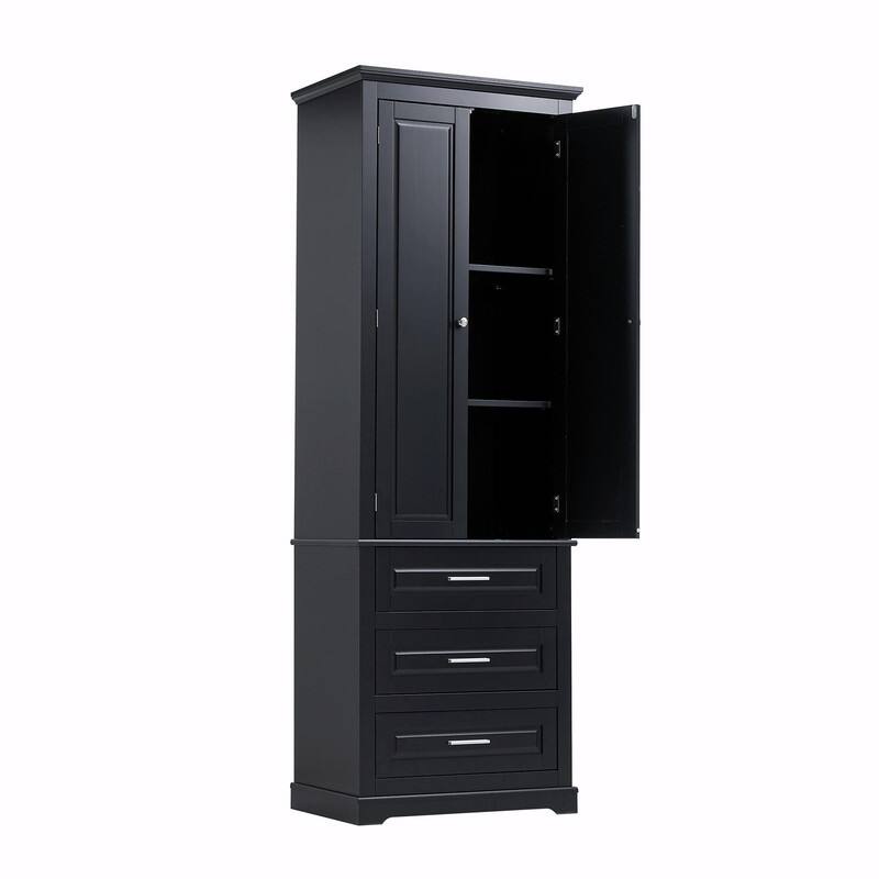 Tall Storage Cabinet with Three Drawers