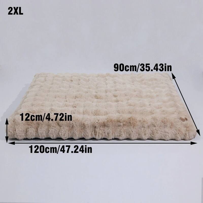 Washable Dog Bed Comfy Fluffy Kennel Pad Anti-Slip Pet Sleeping Mat Dogs Pillow