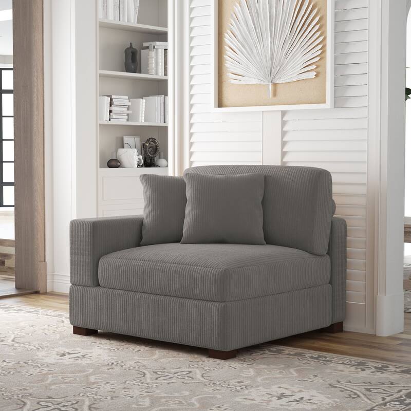 Modern Modular Sectional Sofa Corduroy Chaise Lounges