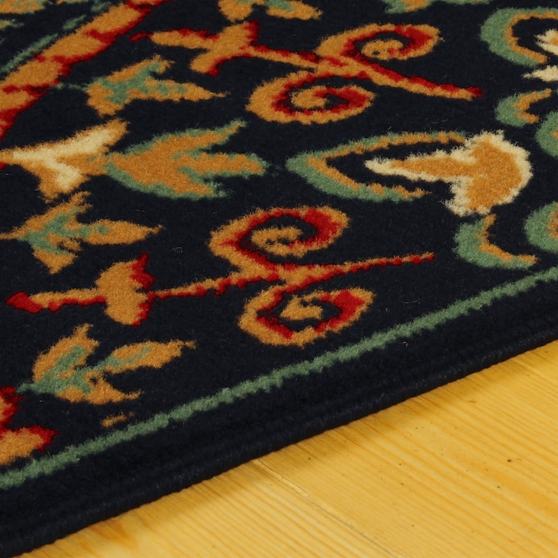 Superior Abstract Geometric Medallion Power-Loomed Indoor Area Rug
