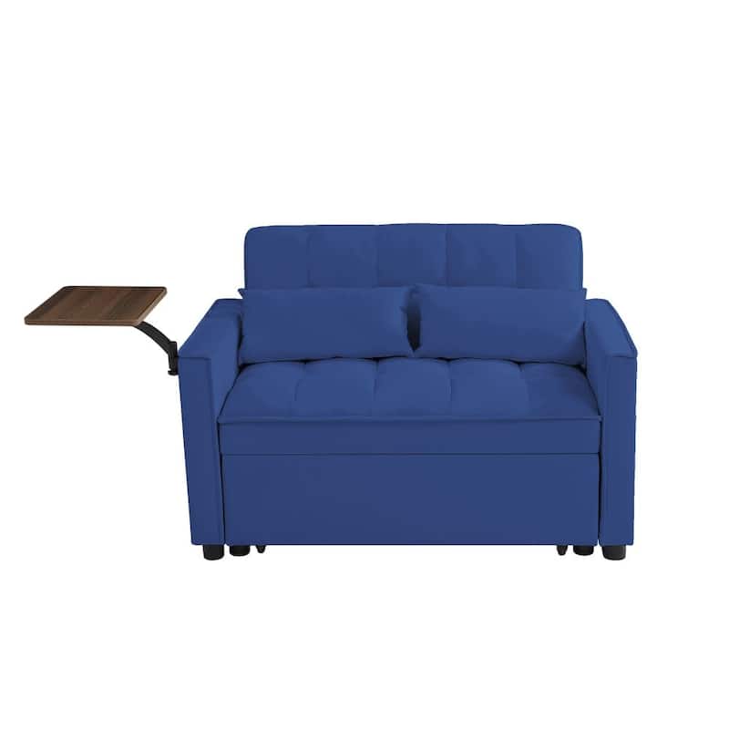 Velvet Loveseat Sofa Bed With 3 Adjustable Positions