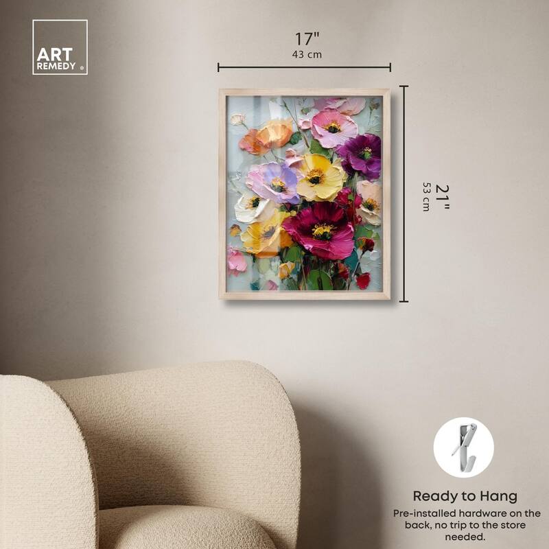 Floral Texture I Shadowbox by Art Remedy