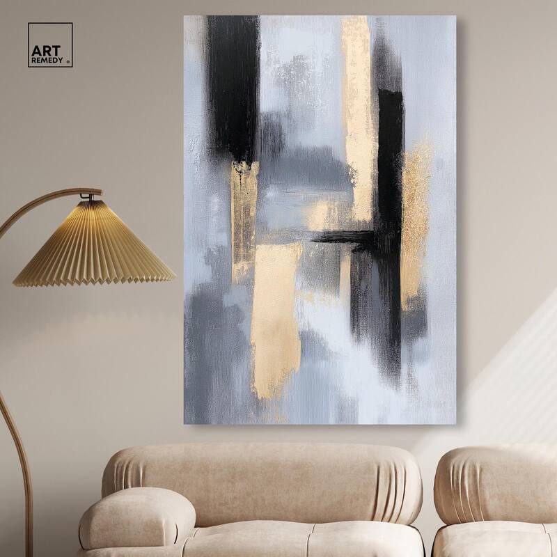 Onyx and Aureolin I Canvas by Art Remedy, Gallery Wrapped