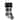 18-Inch Black and White Buffalo Plaid Burlap Reindeer Christmas Stocking - 18"