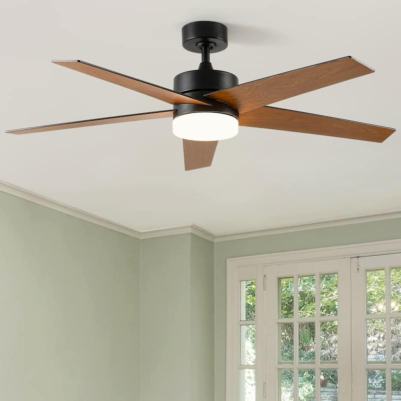 Ceiling Fan 52" with Lights and Remote, 5 Blade Ceiling Fan with Dimmable Light - 53"