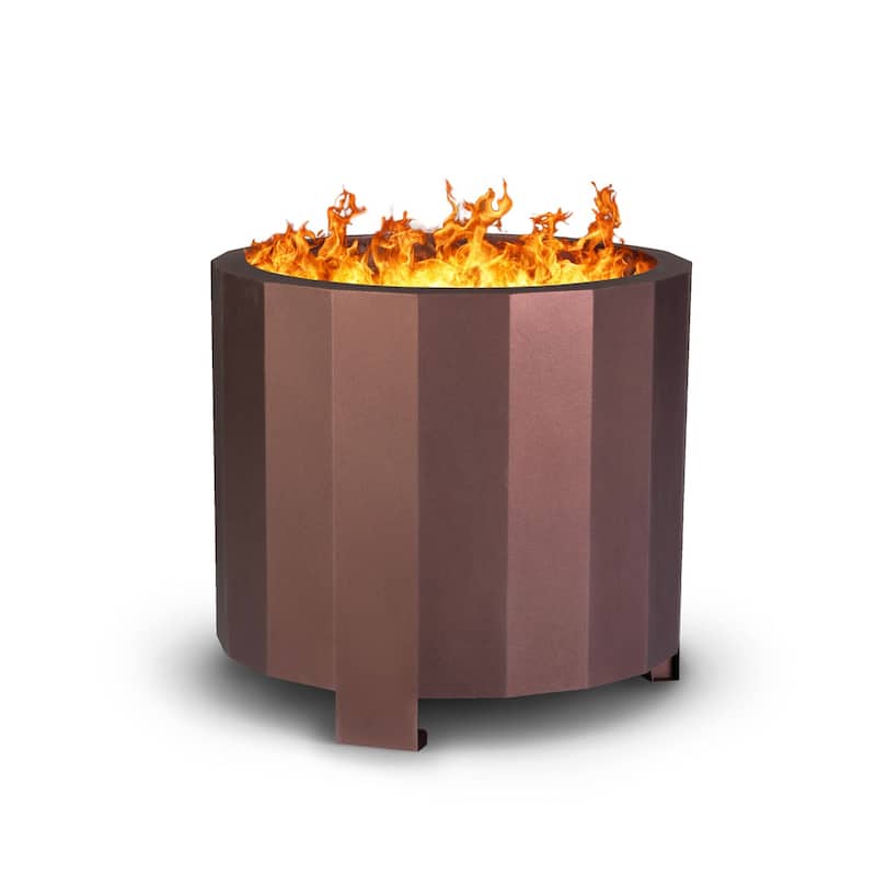 Commercial Grade Outdoor Smokeless Wood Burning Portable Fire Pit - 19.5" or 27"