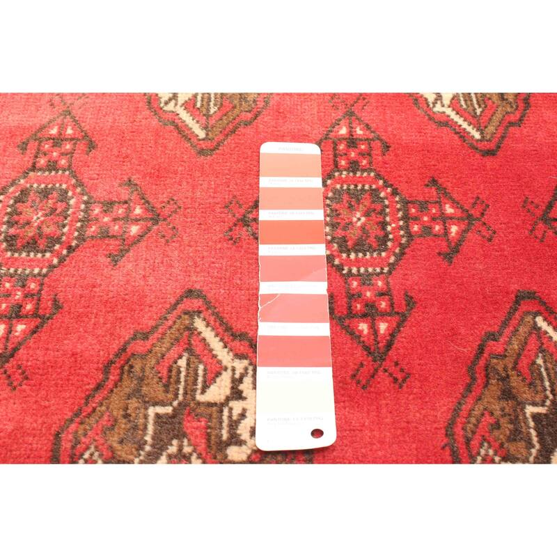 ECARPETGALLERY Hand-knotted Baluch Red Wool Rug - 3'3 x 4'10