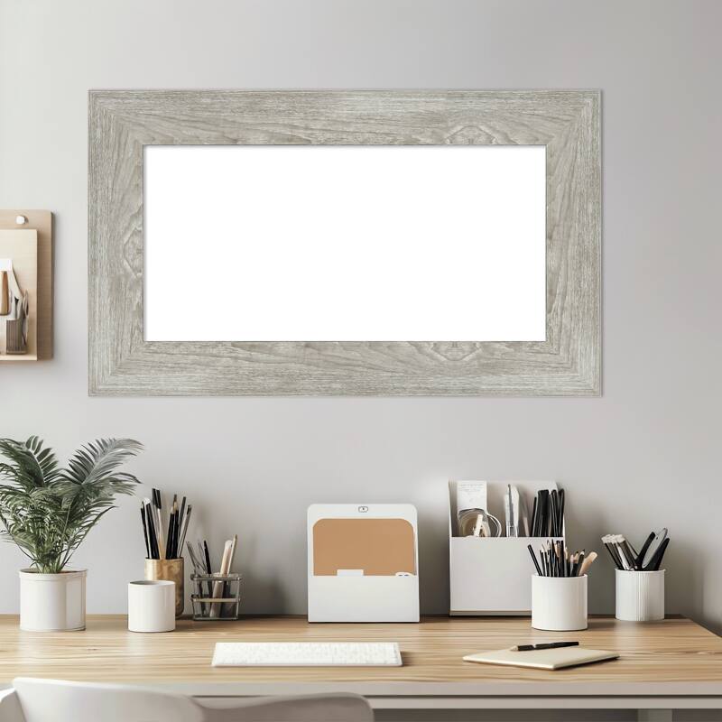 Amanti Art Dove Greywash Framed Dry Erase Magnetic Board