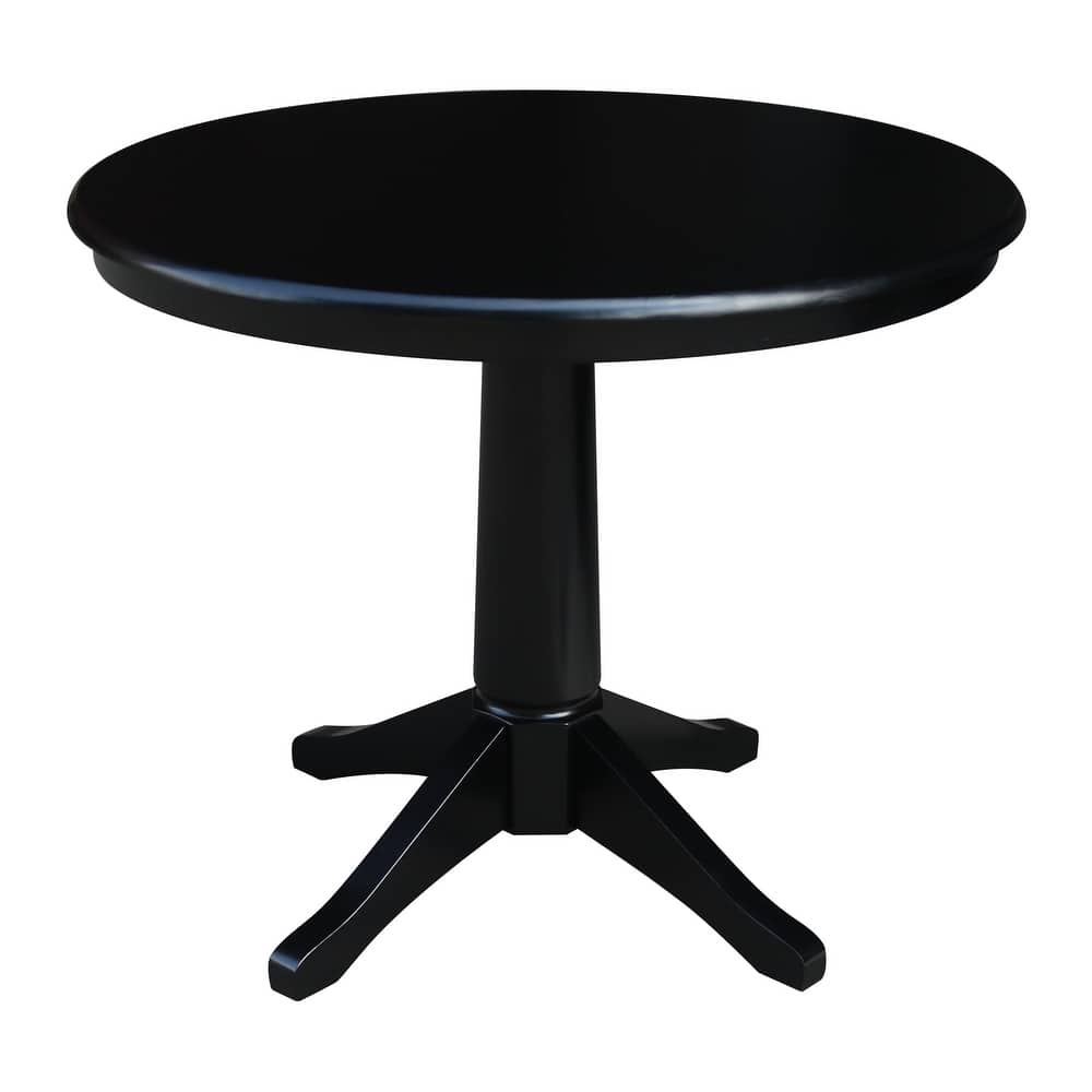 International Concepts Solid Wood 36" Round Pedestal Dining Table
