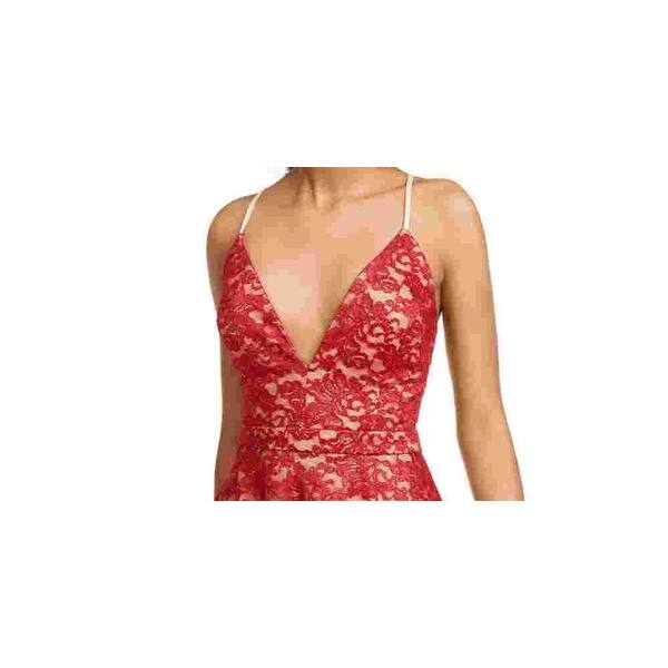 Emerald Sundae Juniors' Glitter Lace Racerback Dress Red Size Small - Bed  Bath & Beyond - 40571829