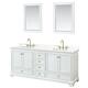 Option White / Giotto Quartz Top / Brushed Gold Hardware