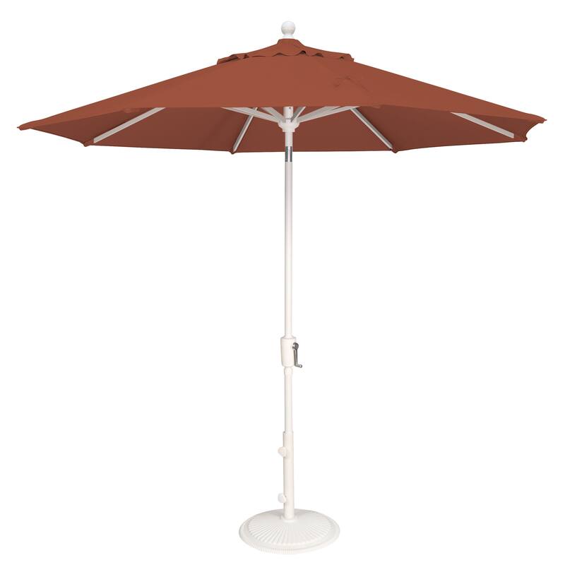 SimplyShade Catalina 9' Octagon Push Button Tilt Umbrella, White Frame Finish