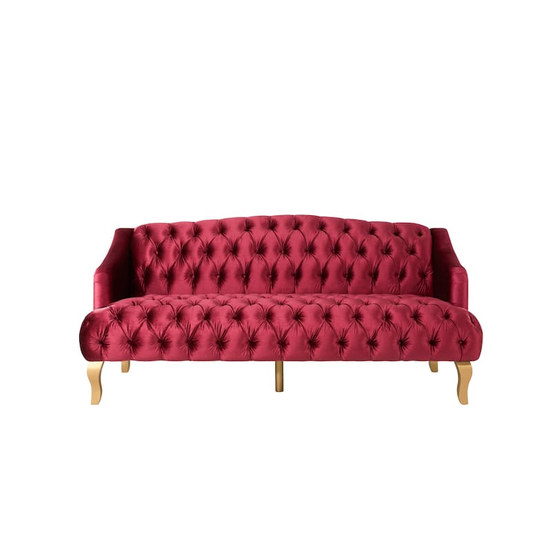 Adelia Modern Glam Tufted Velvet Sofa by Christopher Knight Home