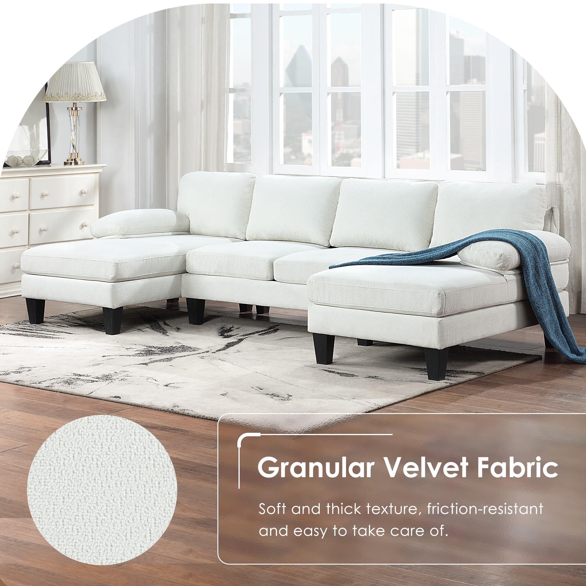 Velvet sectional shop sleeper sofa